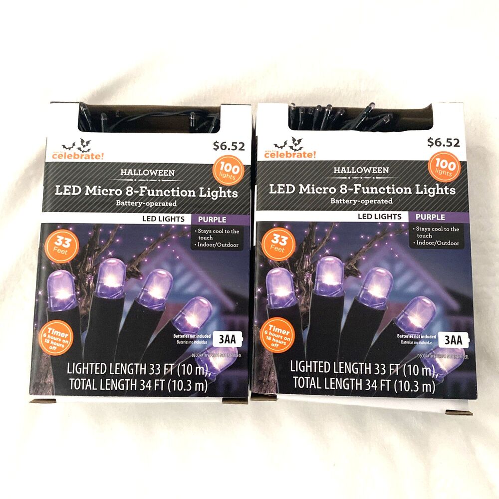 Halloween Led Micro Lights Purple 8 Function Indoor Outdoor Home Decoration